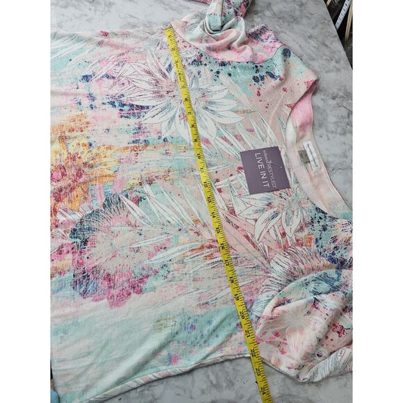 Christopher & Banks Womens Sz XL NWT Multicolor Floral Fairy Soft Relaxed Blouse - Picture 12 of 13